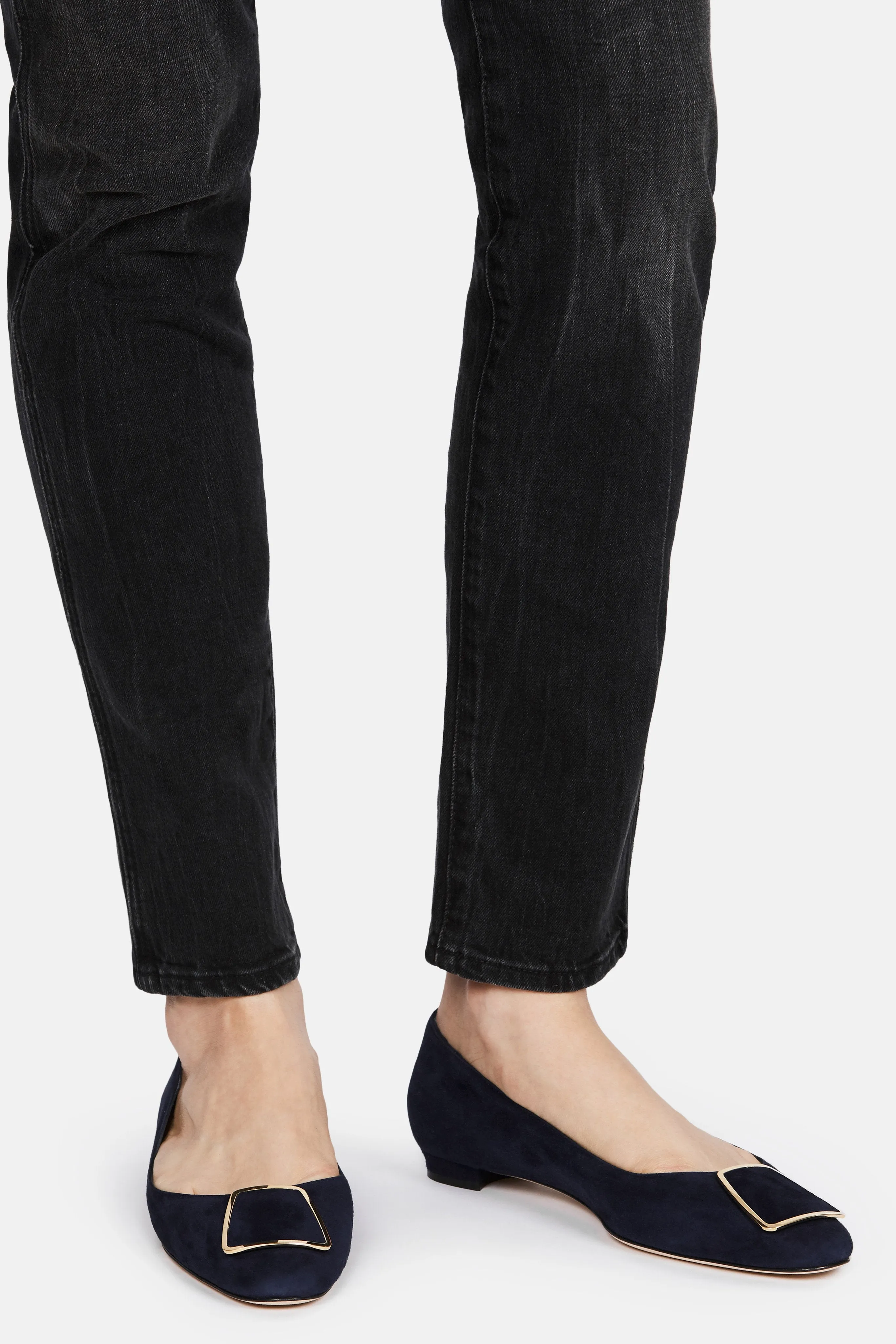 Prepu Flat - Navy Suede