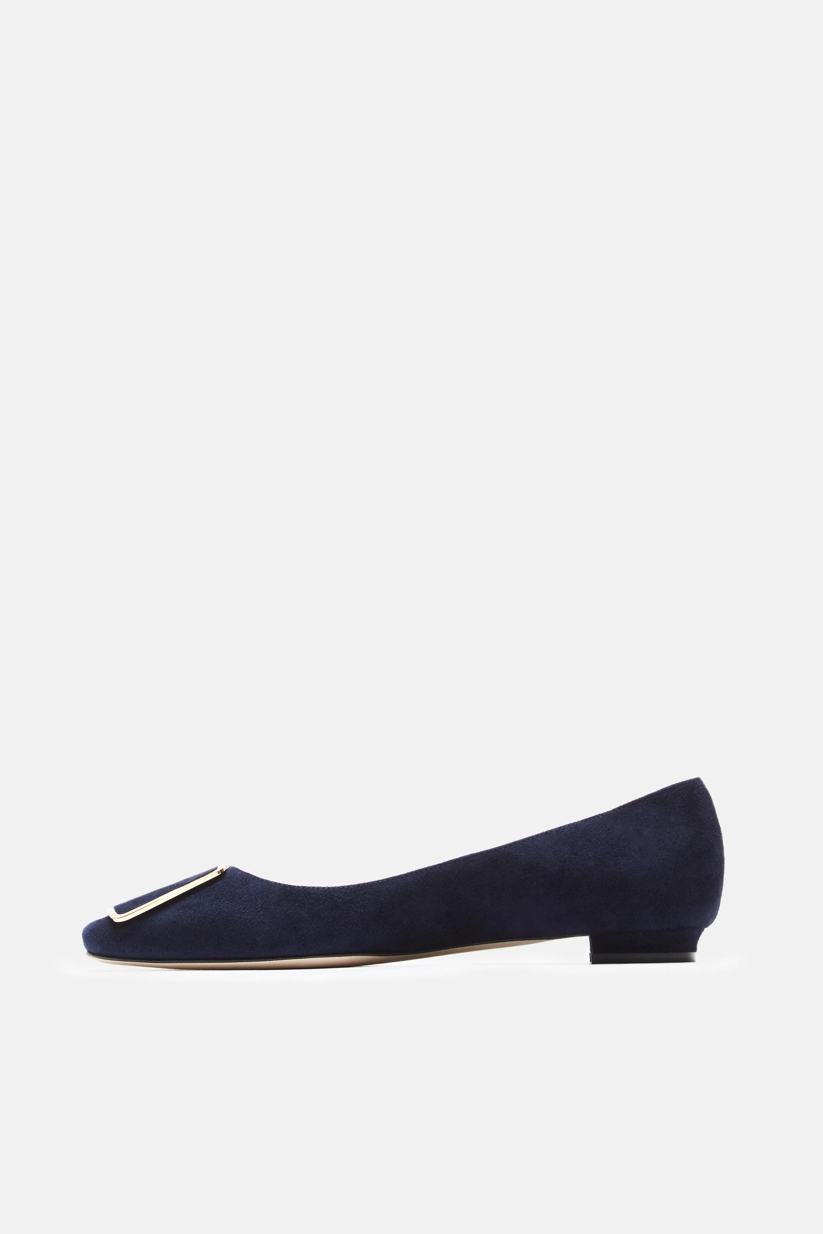 Prepu Flat - Navy Suede