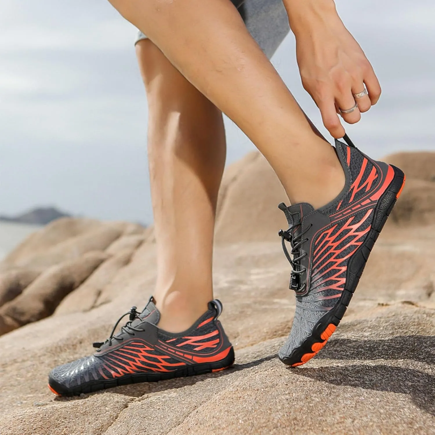 Pro Barefoot Shoes, Quick-Drying, Non-Slip One-Leg Grounding Shoes, Suitable for Hiking, Fitness, Running, Cycling, Swimming and Diving