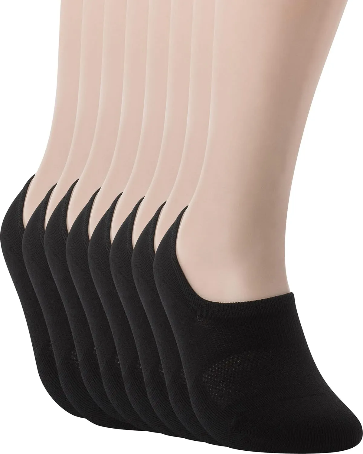 Pro Mountain No Show Socks Wide Toe Box For Health Bunion Unisex Size S to X-Large Cotton Cushion Footies