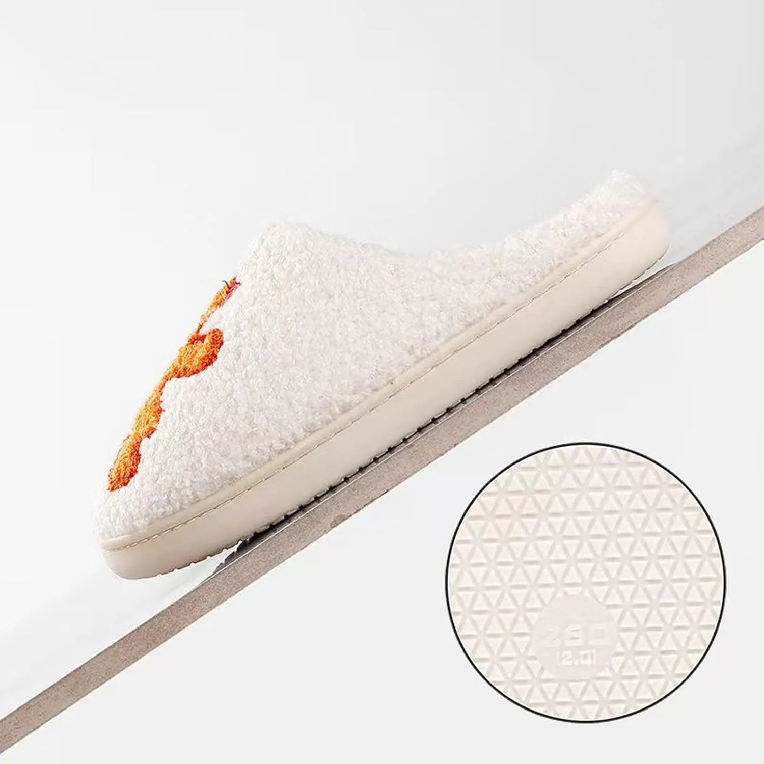 Pumpkin Halloween Slippers for Women Men Memory Foam Cozy Plush Slippers Couple Indoor Hous Slippers