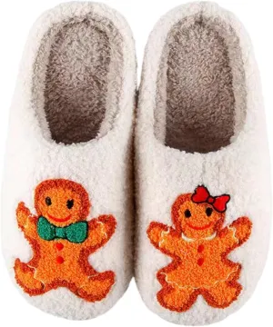 Pumpkin Halloween Slippers for Women Men Memory Foam Cozy Plush Slippers Couple Indoor Hous Slippers