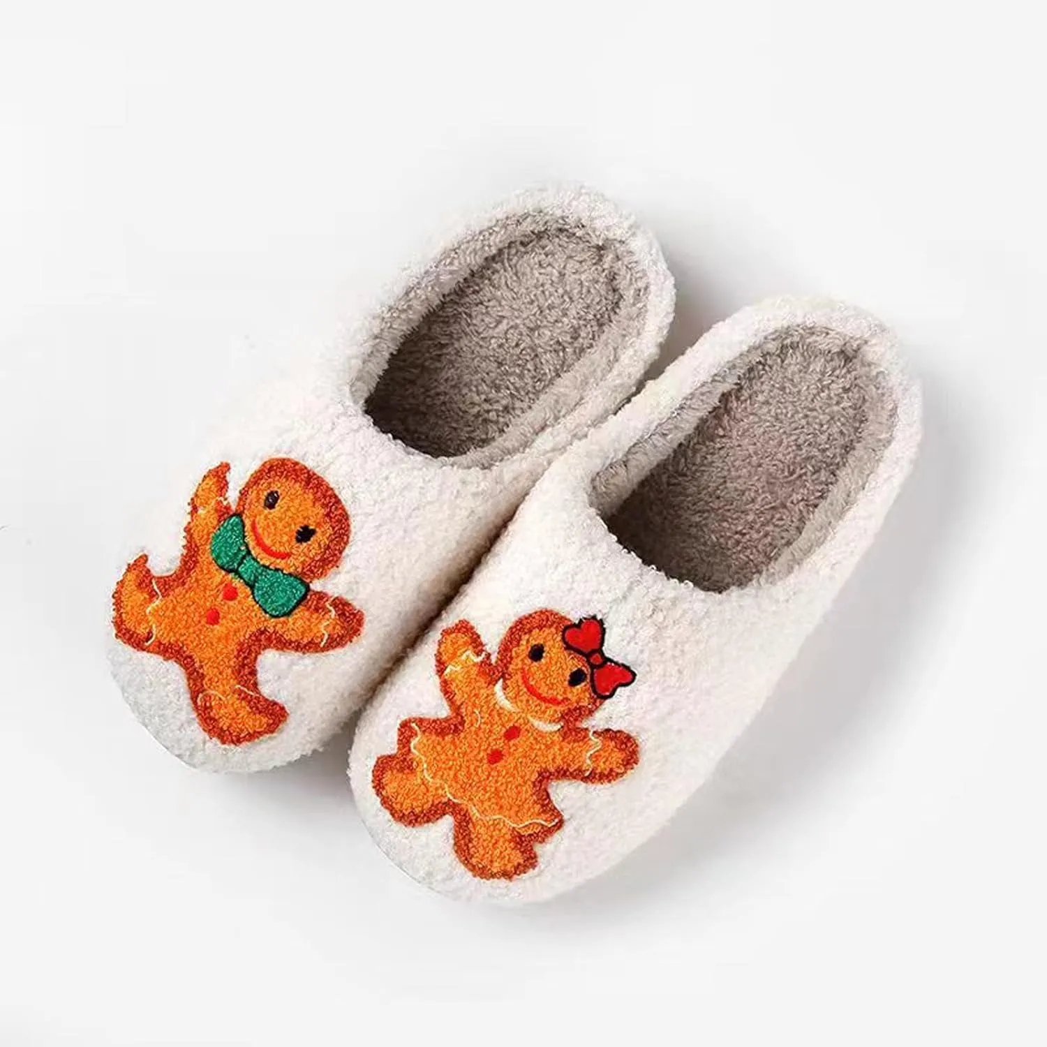 Pumpkin Halloween Slippers for Women Men Memory Foam Cozy Plush Slippers Couple Indoor Hous Slippers
