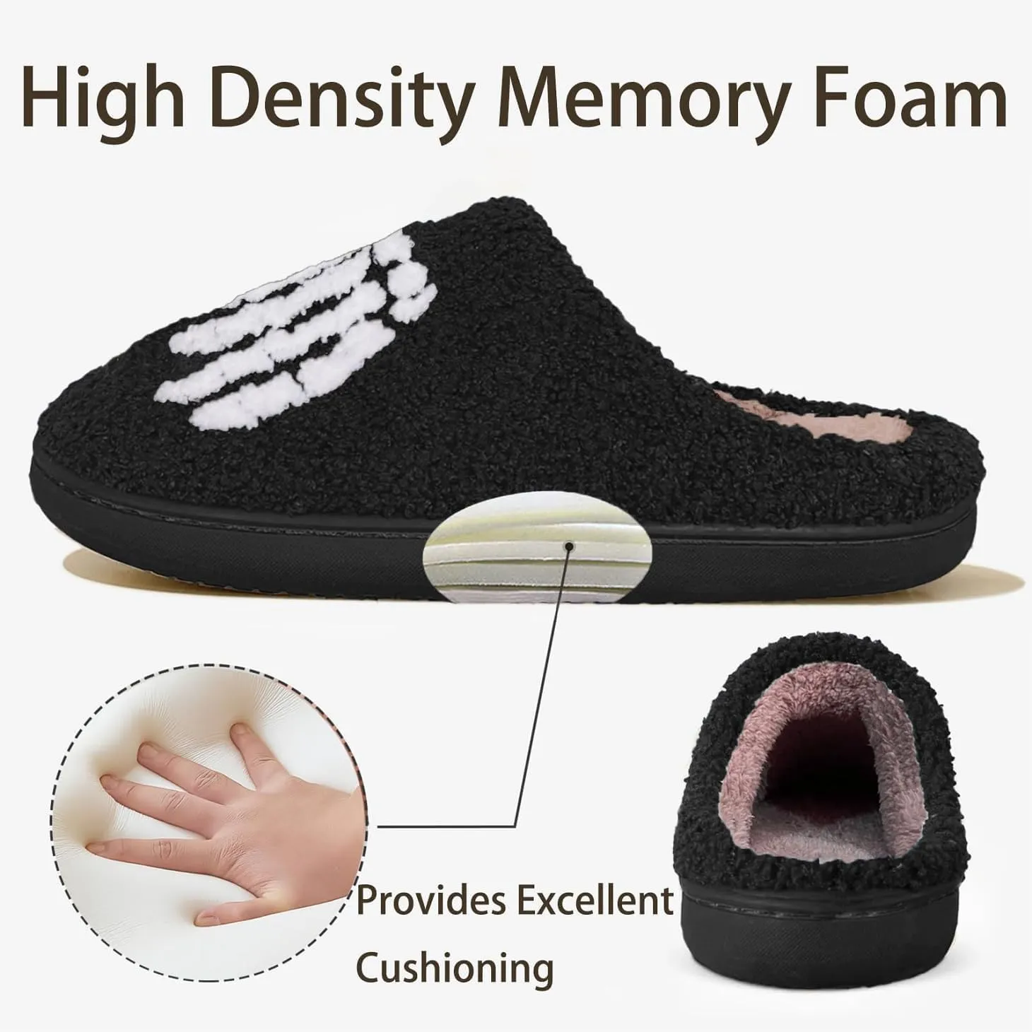 QSKPC animal slippers for women Fluffy Plush Slippers Cute Cartoon House Slipper Fruit Slippers for Womens Mens Plush Soft Memory Foam House Shoes
