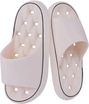 Quick Drying Shower Shoes Men Lightweight Shower Slippers with Drain Hole Soft Women Bathroom Slippers for Gym, Spa, Pool Anti-Slip Shower Shors Home Bathing Slipper Sandals