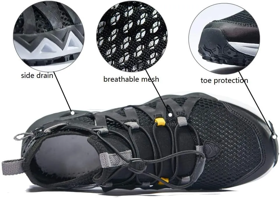RAX Men's Quick Drying Slip-Resistent Aqua Water Hiking Shoes