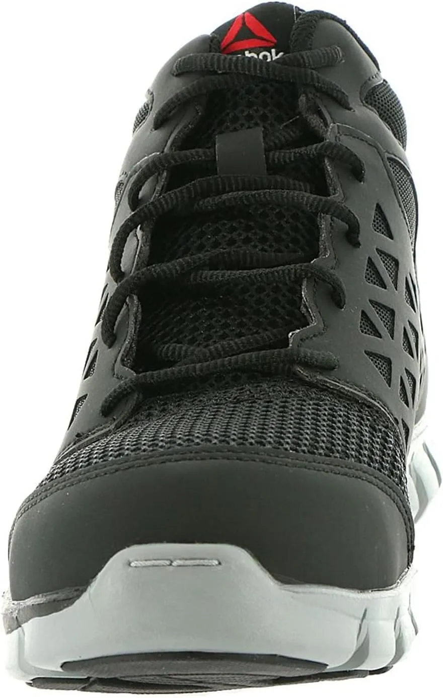 Reebok Mens Sublite Cushion Mid Slip Resistant Alloy Toe Work/Duty - Black