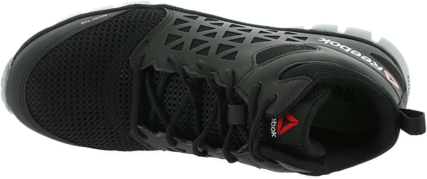 Reebok Mens Sublite Cushion Mid Slip Resistant Alloy Toe Work/Duty - Black