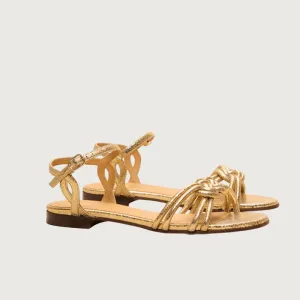 Rivecour N°112 Gold Leather Sandals