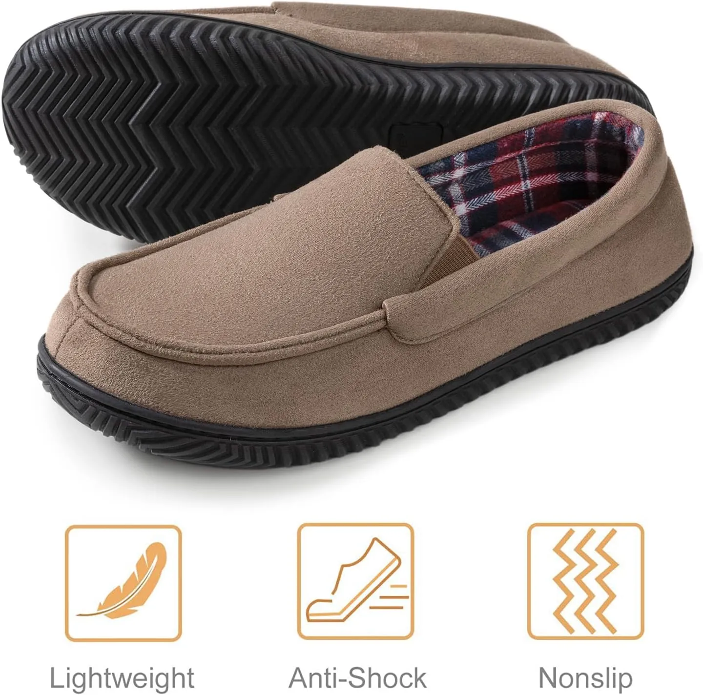RockDove Men's Alexander Flannel Lined Loafer Slipper