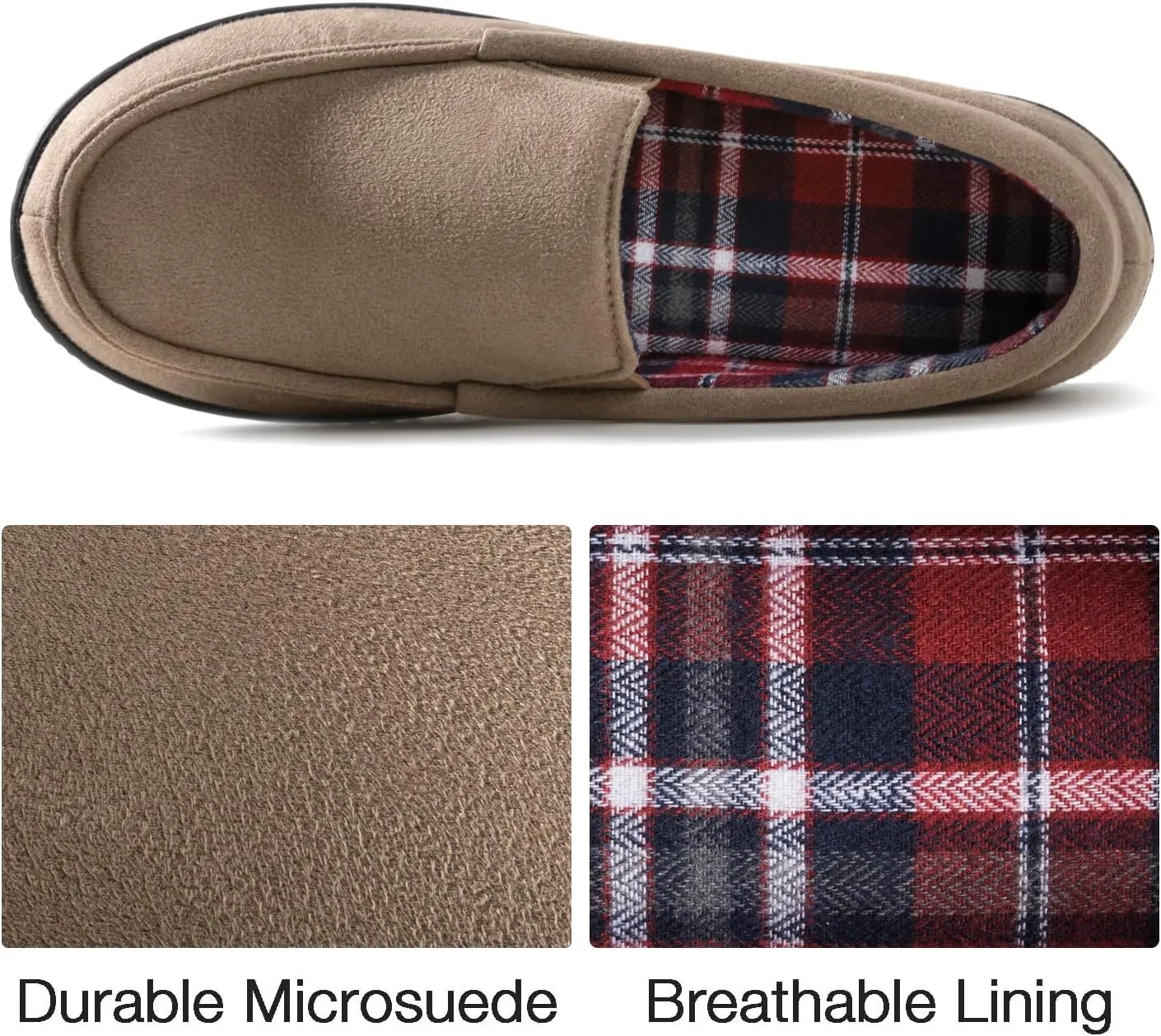 RockDove Men's Alexander Flannel Lined Loafer Slipper