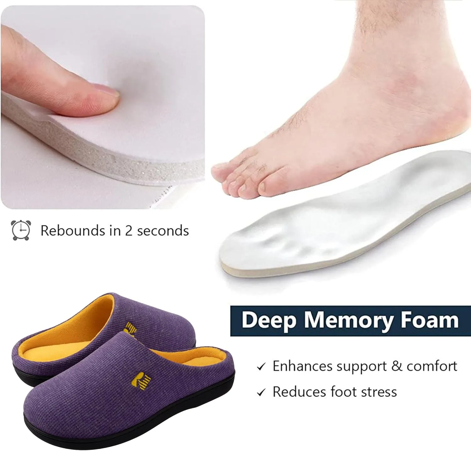 RockDove Men's Original Two-Tone Memory Foam Slipper