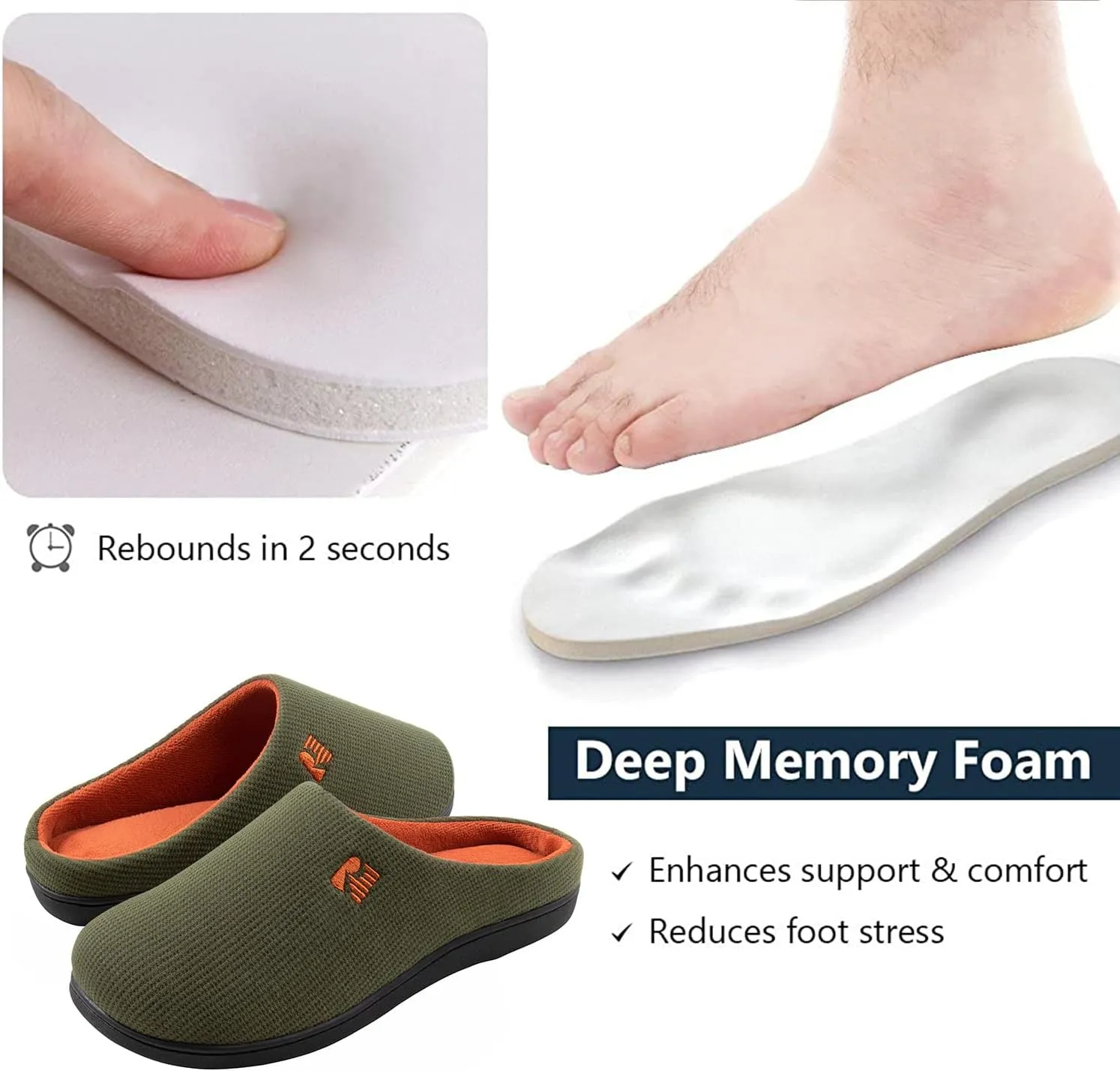 RockDove Men's Original Two-Tone Memory Foam Slipper