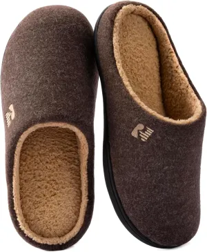 RockDove Men's Sherpa Lined Memory Foam Clog Slipper