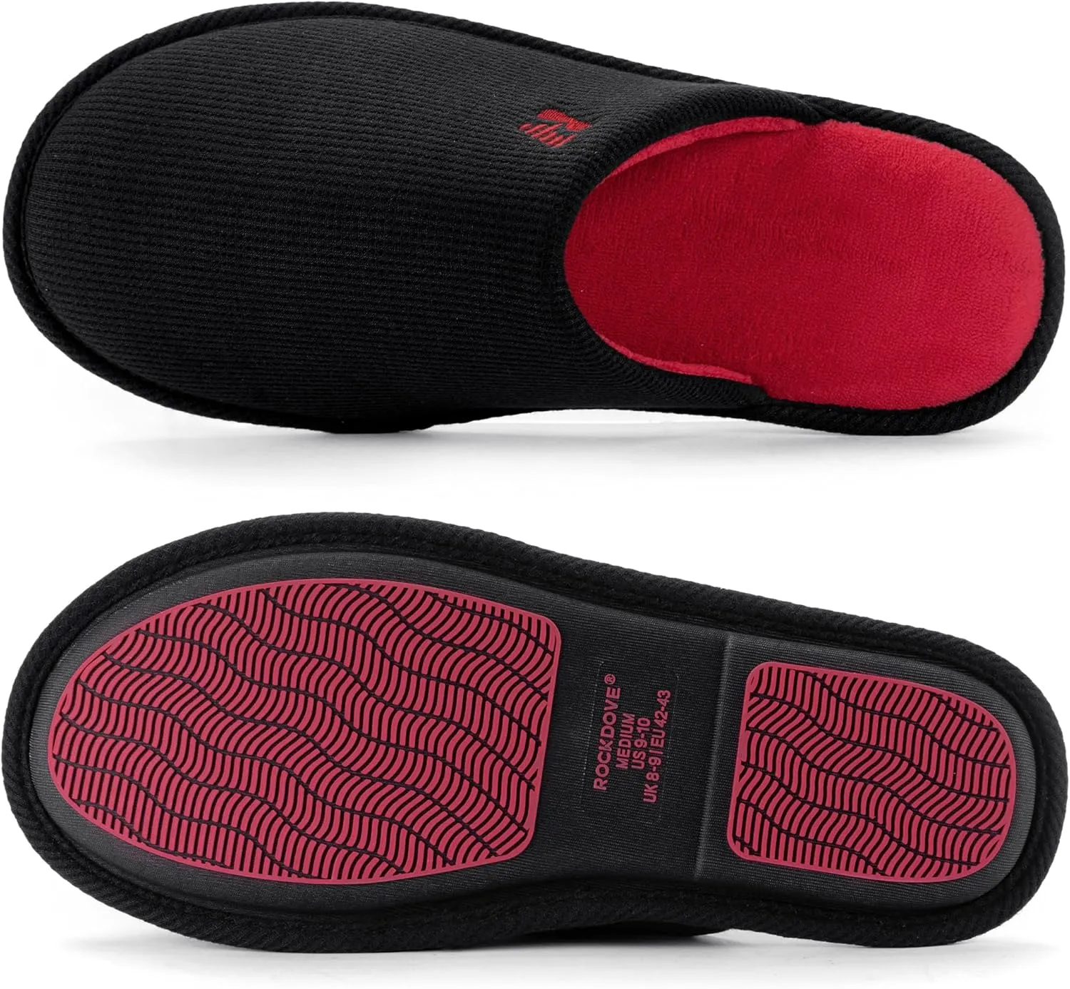 RockDove Men's Two-Tone Memory Foam Lightweight Scuff House Slipper