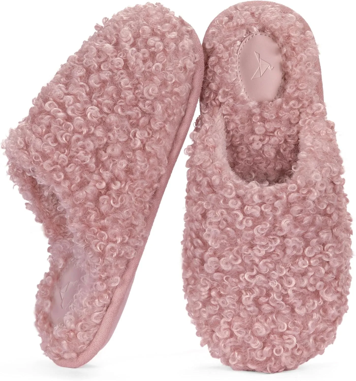RockDove Women's Twirl Fleece Fuzzy House Scuff Slipper with Memory Foam