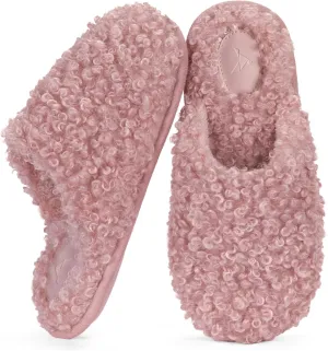 RockDove Women's Twirl Fleece Fuzzy House Scuff Slipper with Memory Foam