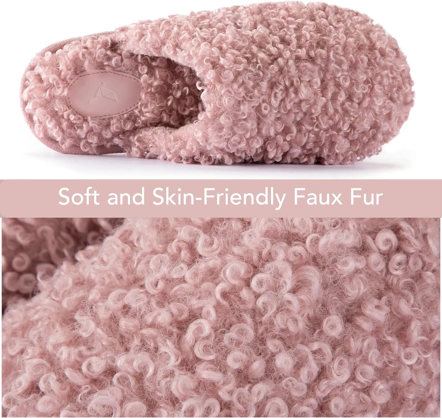 RockDove Women's Twirl Fleece Fuzzy House Scuff Slipper with Memory Foam