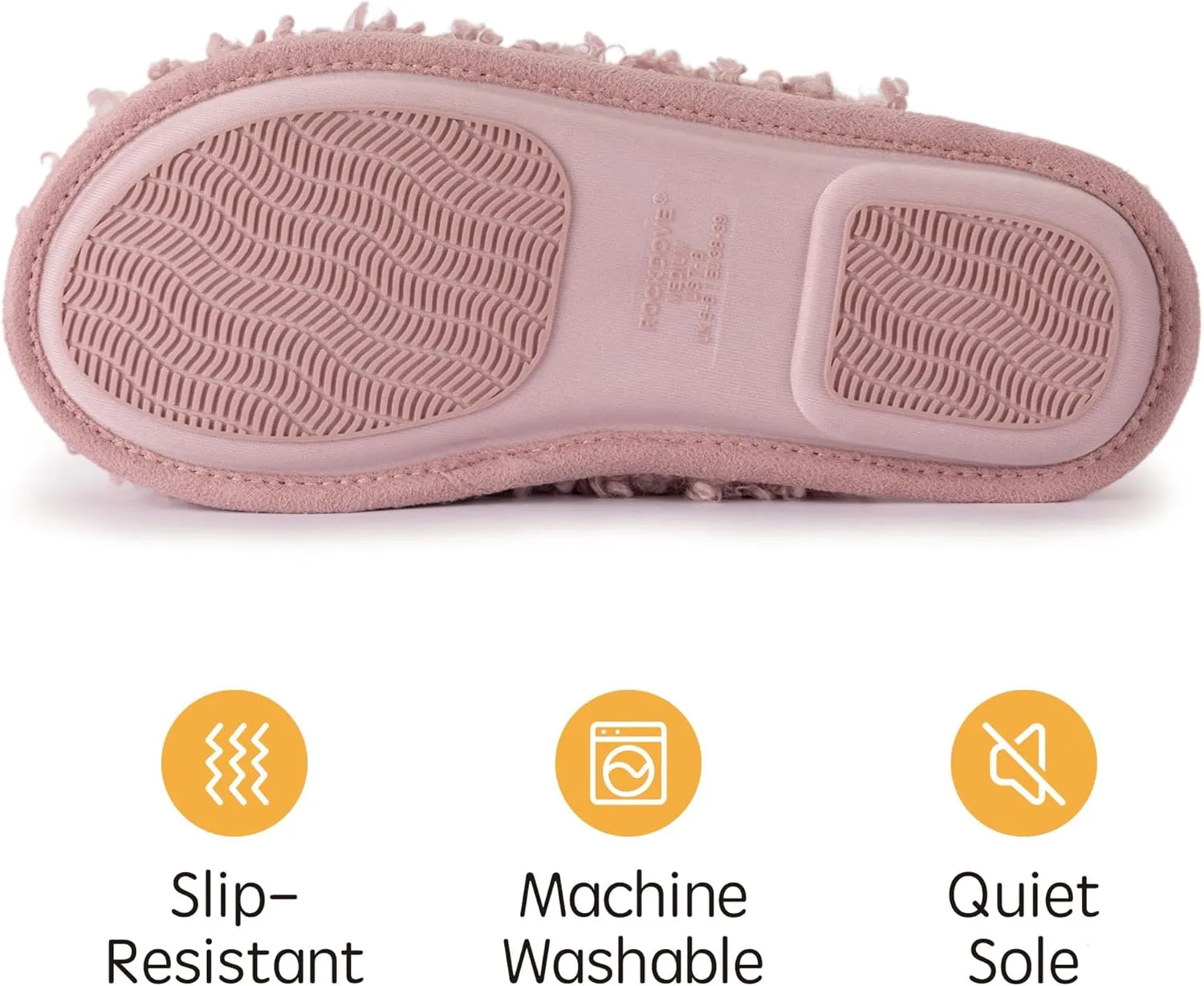 RockDove Women's Twirl Fleece Fuzzy House Scuff Slipper with Memory Foam