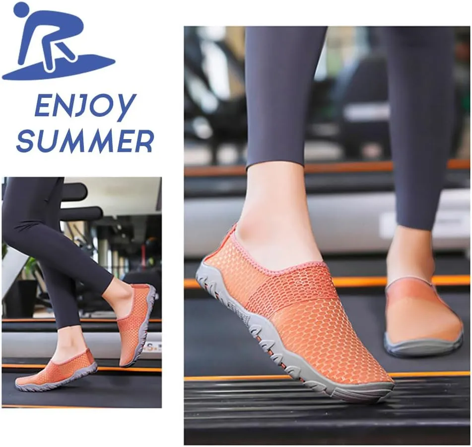 Rojeam Barefoot Water Shoes for Men Women Quick Drying Sports Aqua Socks for Beach Surf Diving Swim