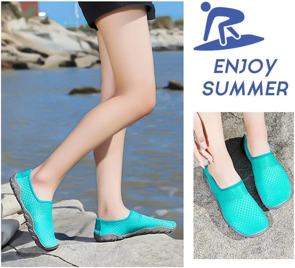Rojeam Barefoot Water Shoes for Men Women Quick Drying Sports Aqua Socks for Beach Surf Diving Swim
