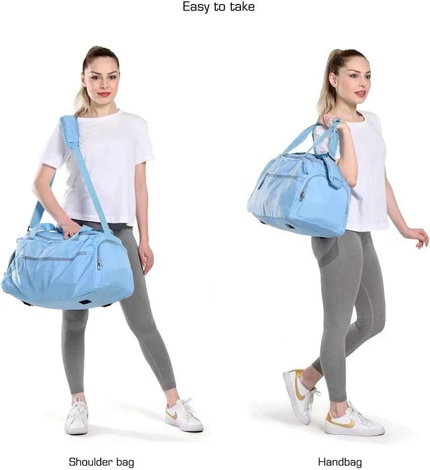 ROTOT Gym Duffel Bag, Gym Bag with Waterproof Shoe Pouch, Weekend Travel Bag with a Water-resistant Insulated Pocket