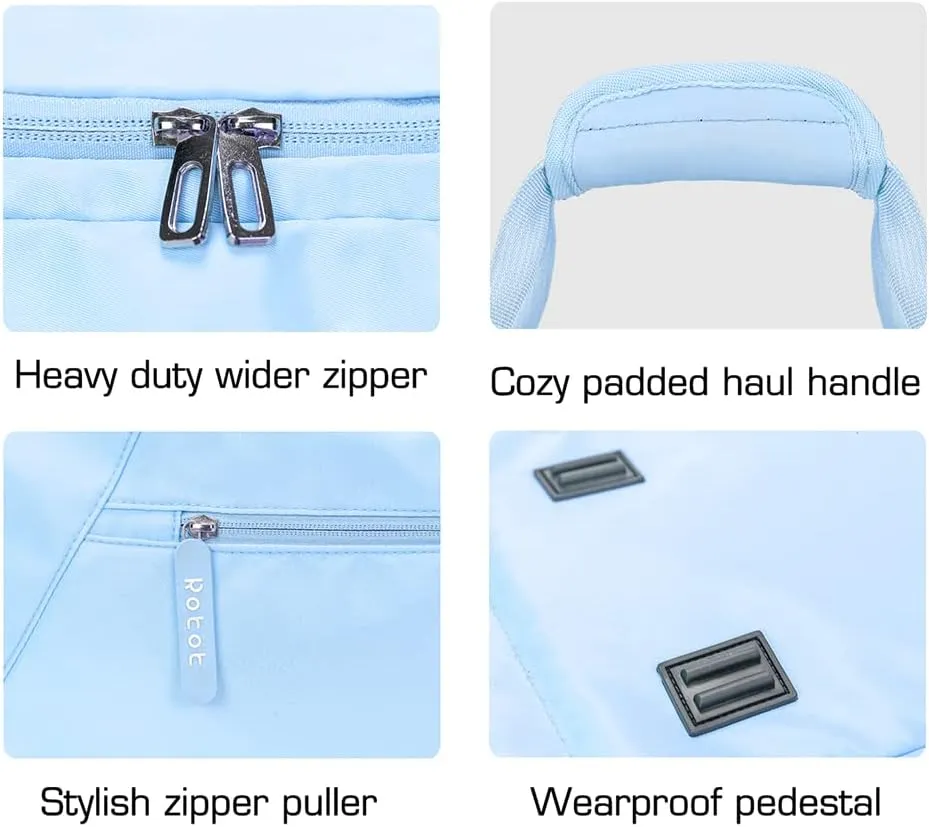 ROTOT Gym Duffel Bag, Gym Bag with Waterproof Shoe Pouch, Weekend Travel Bag with a Water-resistant Insulated Pocket