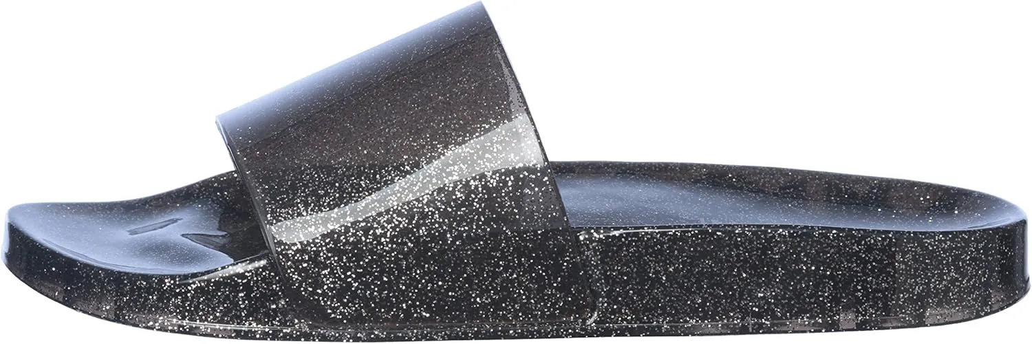Roxoni Women's Summer Flip Flop Open Toe Jelly Glitter Slide Sandal Slippers