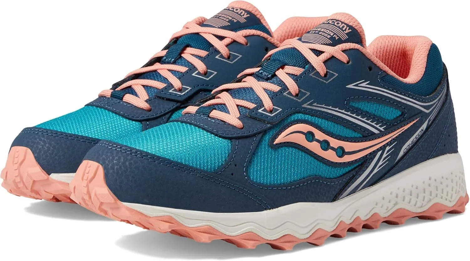 Saucony Unisex-Child Cohesion Tr14 Lace to Toe Trail Running Shoe