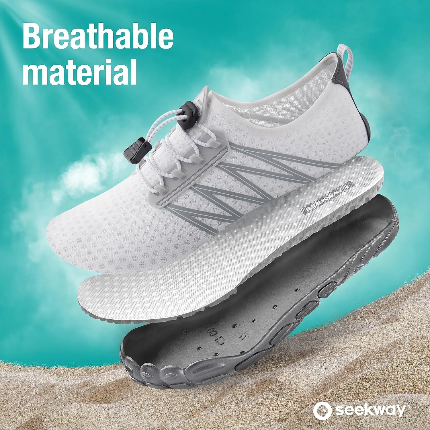SEEKWAY Water Shoes Men Women Adult Quick-Dry Aqua Sock Barefoot for Beach Swim River Pool Lake Hiking Kayaking Surfing