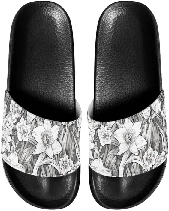 Semioury Van Gogh Summer Slippers Skull Butterfly Moroccan Tiles Travel Soft Comfy Thick Shoes Beach Sandal Bathroom Slipper