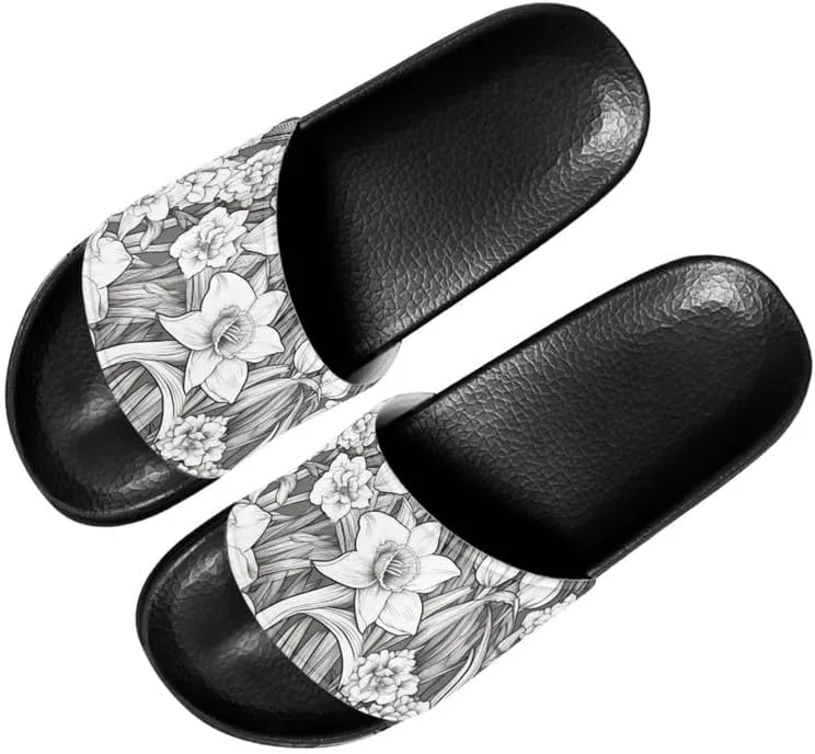 Semioury Van Gogh Summer Slippers Skull Butterfly Moroccan Tiles Travel Soft Comfy Thick Shoes Beach Sandal Bathroom Slipper