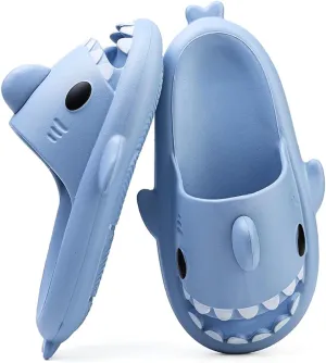 Shark Slides Kids, Cute Shark Cloud Slippers for Boys & Girls, Anti-Slip Novelty Open Toe Slides for Summer