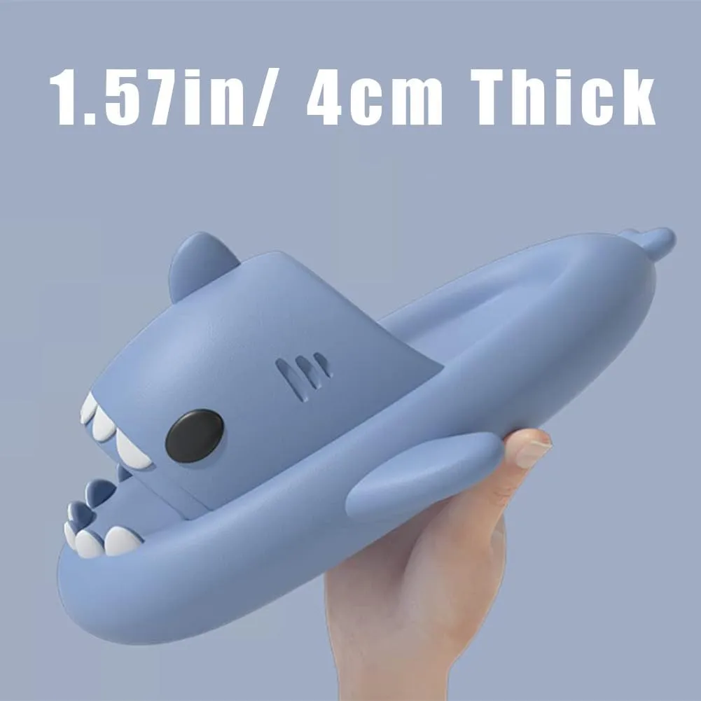 Shark Slides Kids, Cute Shark Cloud Slippers for Boys & Girls, Anti-Slip Novelty Open Toe Slides for Summer