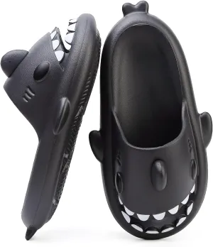 Shark Slides Kids, Cute Shark Cloud Slippers for Boys & Girls, Anti-Slip Novelty Open Toe Slides for Summer