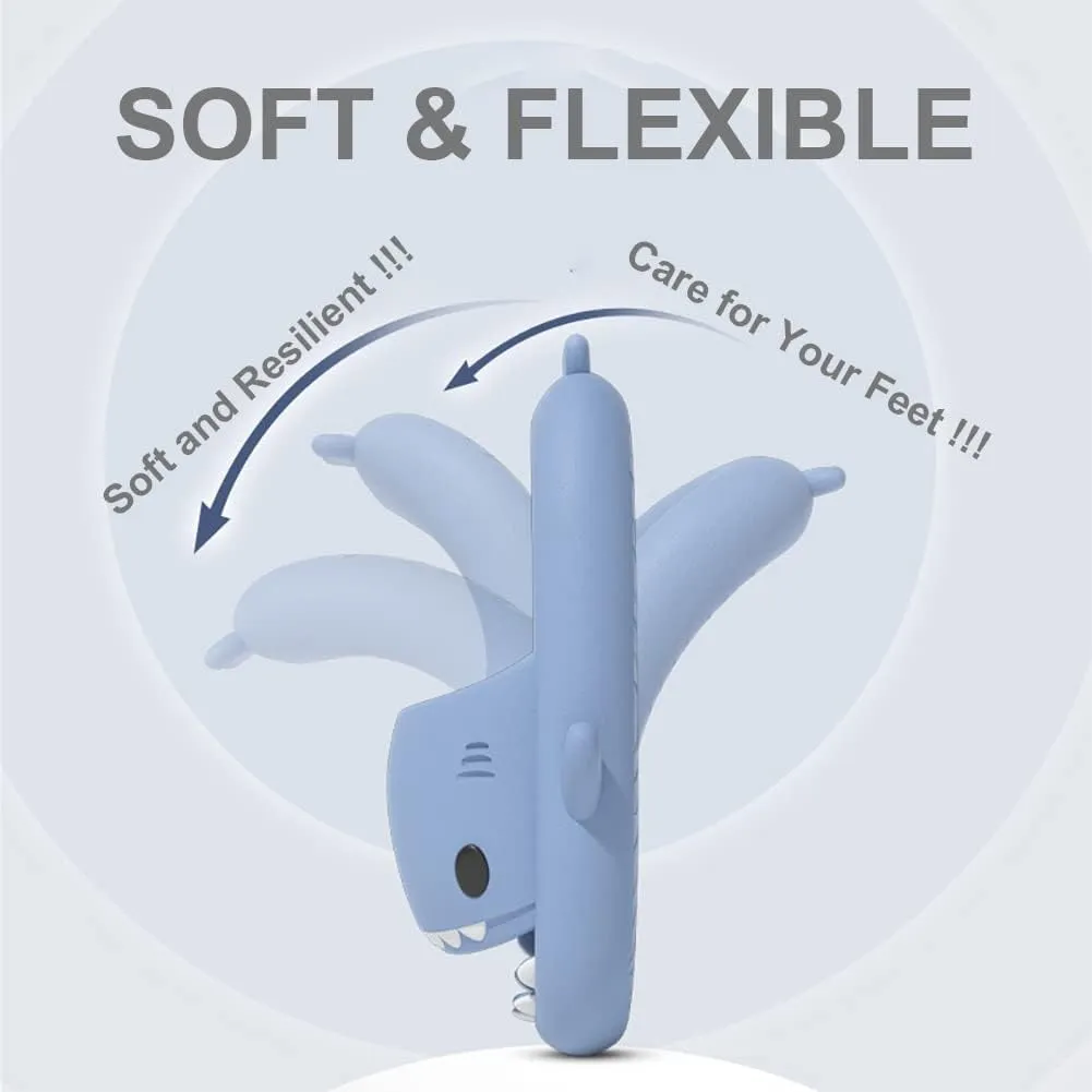 Shark Slides Kids, Cute Shark Cloud Slippers for Boys & Girls, Anti-Slip Novelty Open Toe Slides for Summer