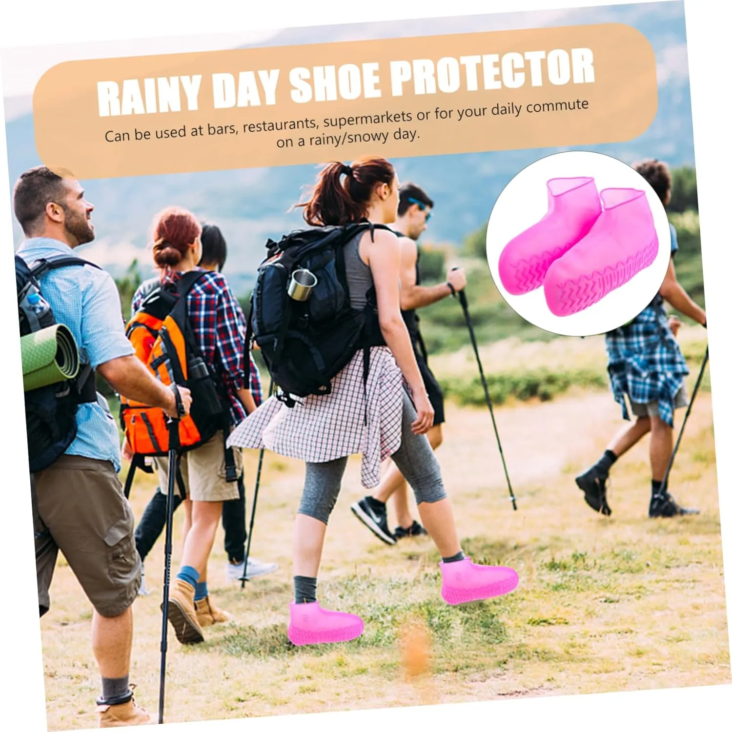 Shoe Covers Rain and Snowproof Anti-slip Overshoes for Outdoor Adventures Cycling Size s