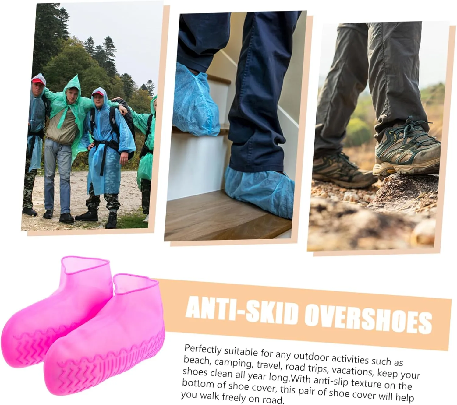 Shoe Covers Rain and Snowproof Anti-slip Overshoes for Outdoor Adventures Cycling Size s