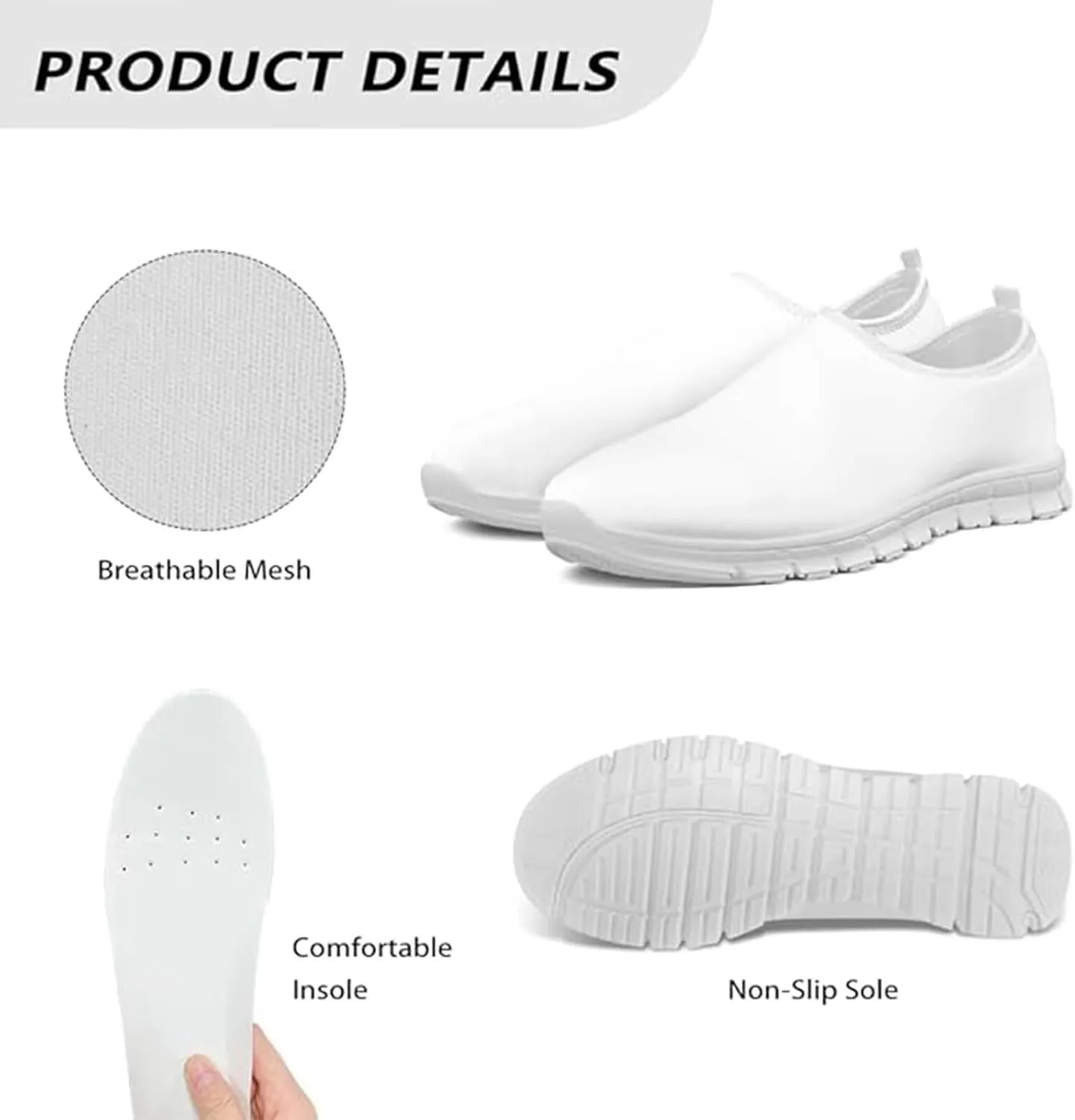 Shoes for Womens Slip on Loafers Running Sneakers Mesh Walking Tennis Shoes
