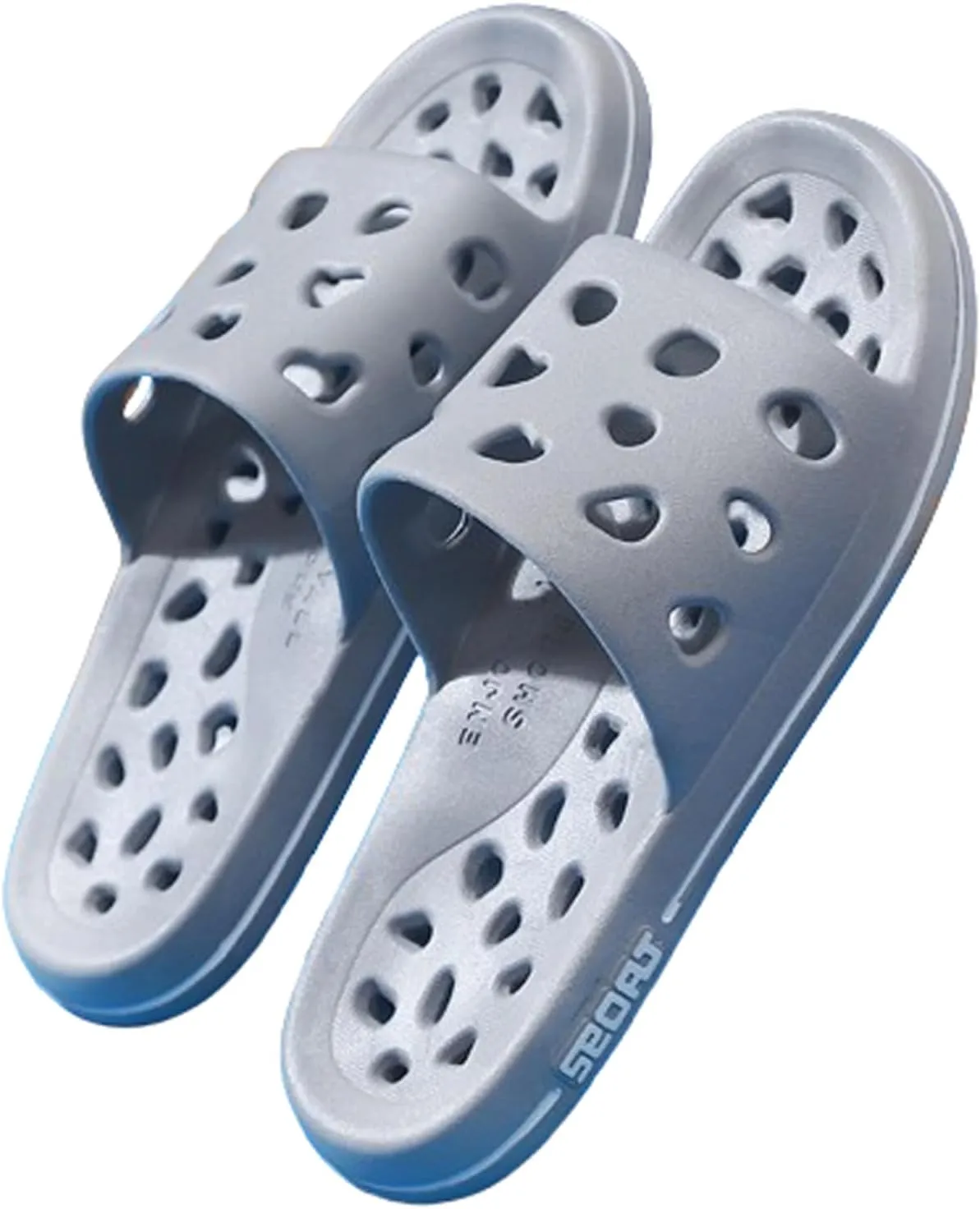 Shower Shoes Men Women Leaking Hole Slippers Lightweight Quick-Drying Indoor Slippers Anti-Skid Plus Size