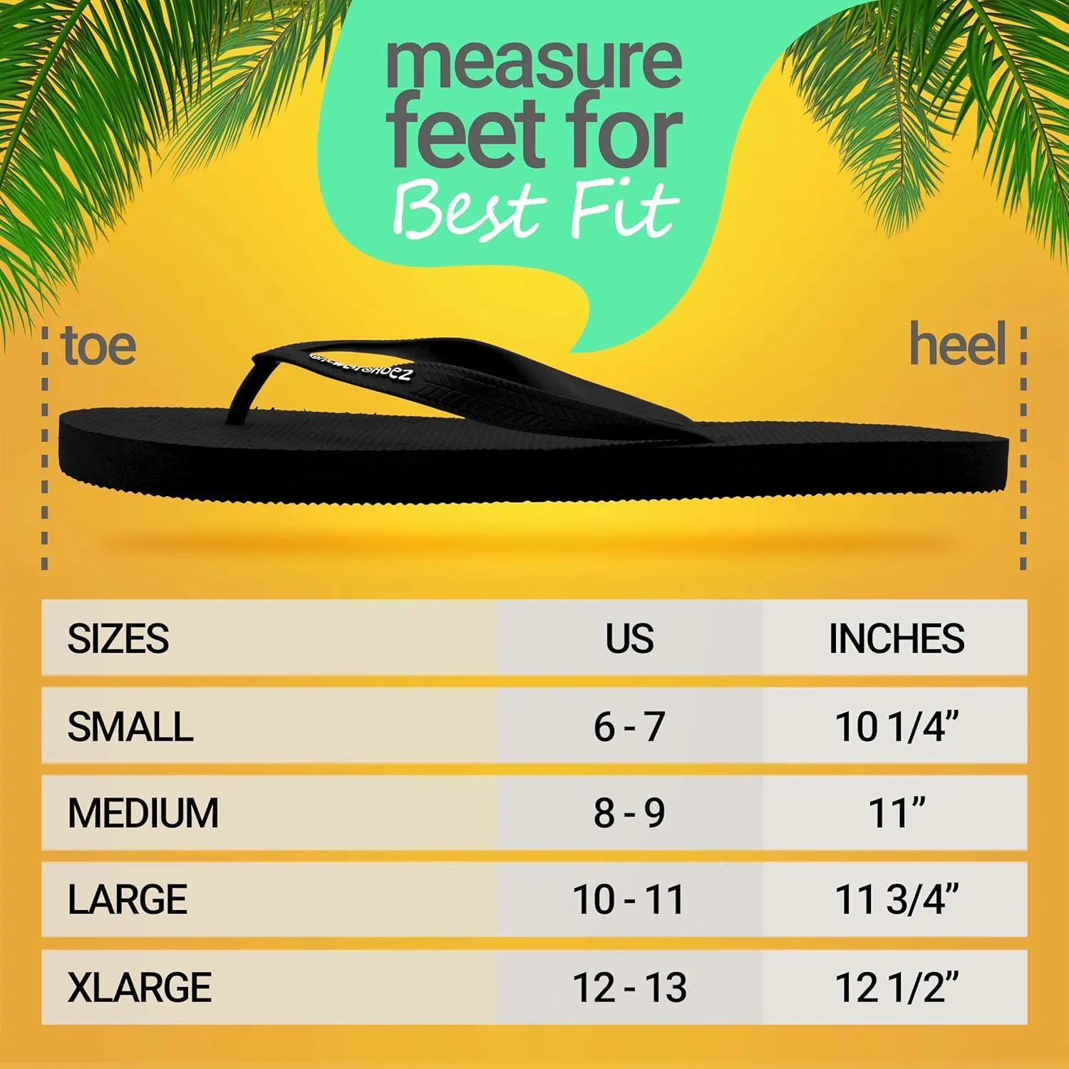 Shower Shoez Men's Non-Slip Gym Pool Dorm Water Sandals Flip Flops