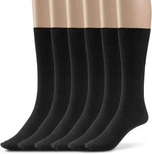 Silky Toes Cotton Diabetic Socks for Women Non Binding Seamless Dress Socks, 3 or 6 Pk Multi Colors Big Sizes
