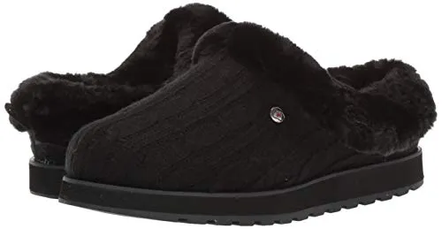 Skechers Bobs Keepsakes-Ice Angel Women's Slipper, 8.5 C/D US, Black-Black