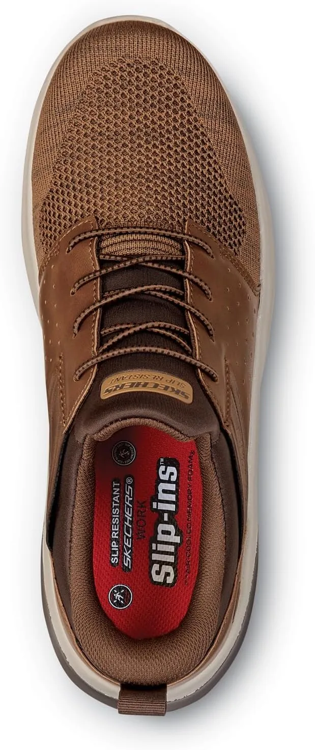 Skechers Hands Free Slip-Ins Collin, Men's, Soft Toe, EH,Slip Resistant, Oxford, Work Shoe