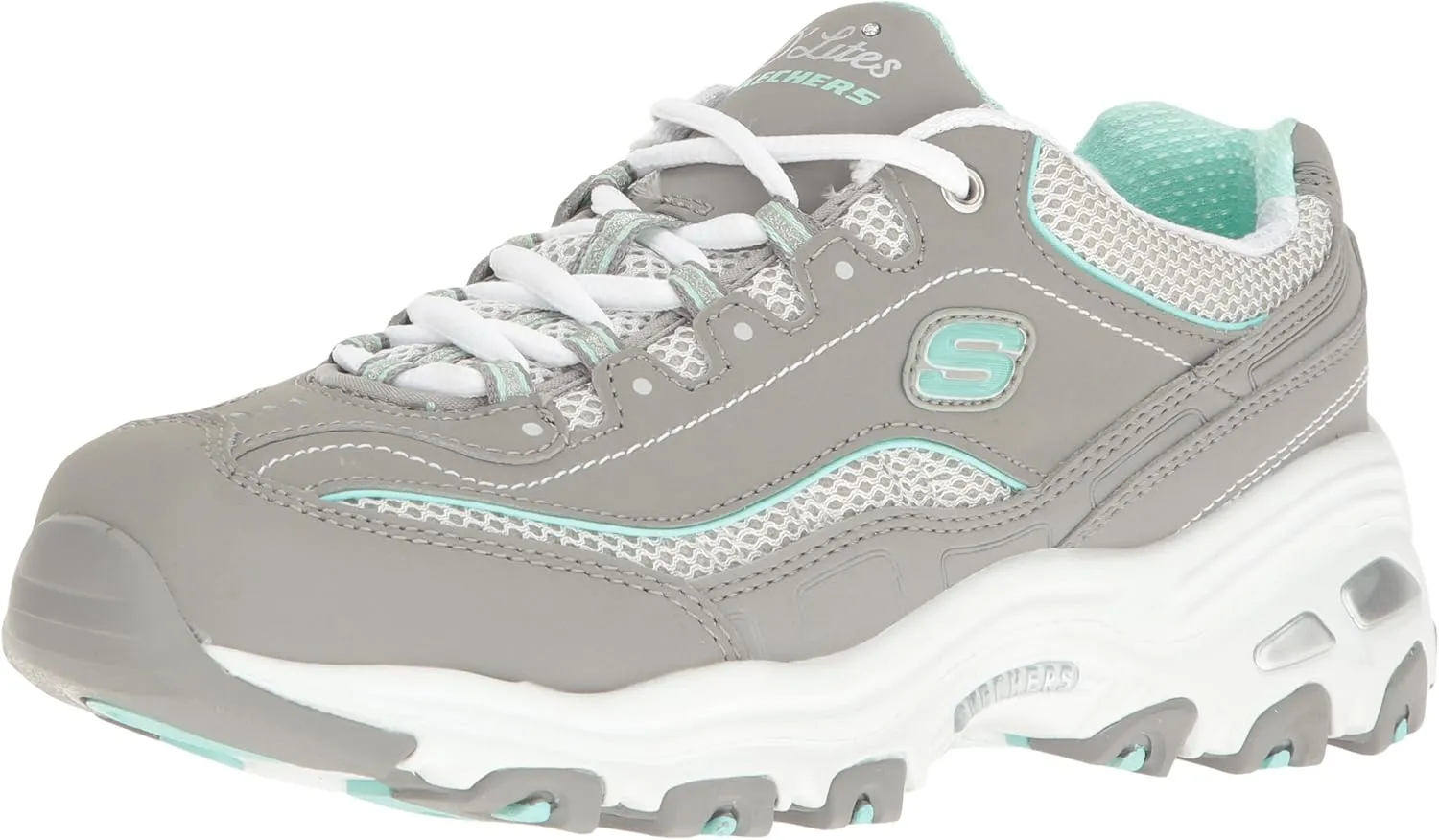 Skechers Women's D'Lites-Life Saver Memory Foam Lace-up Sneaker