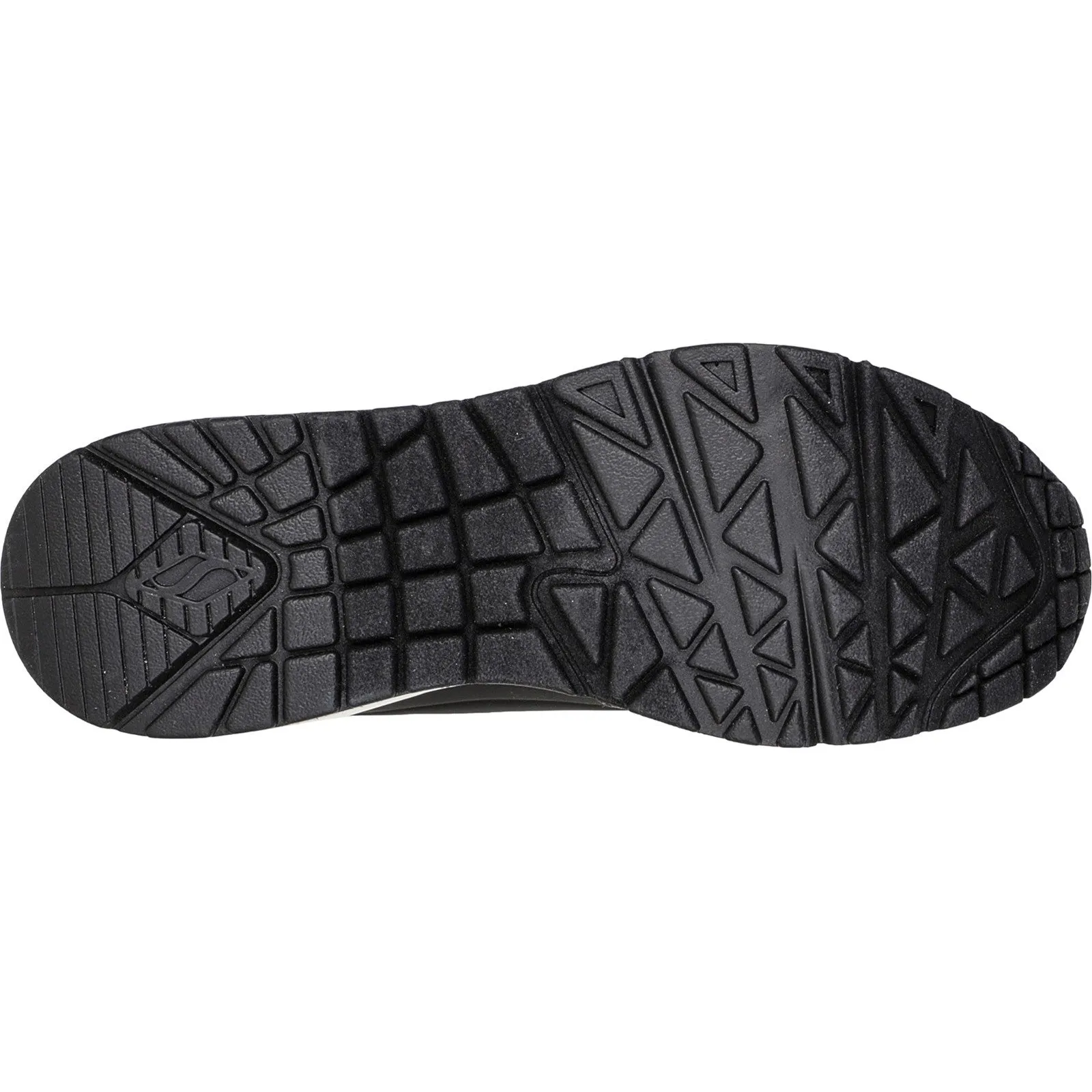Skechers Womens Uno - Shimmer Away 155196-BLK Black Lace Up Shoe