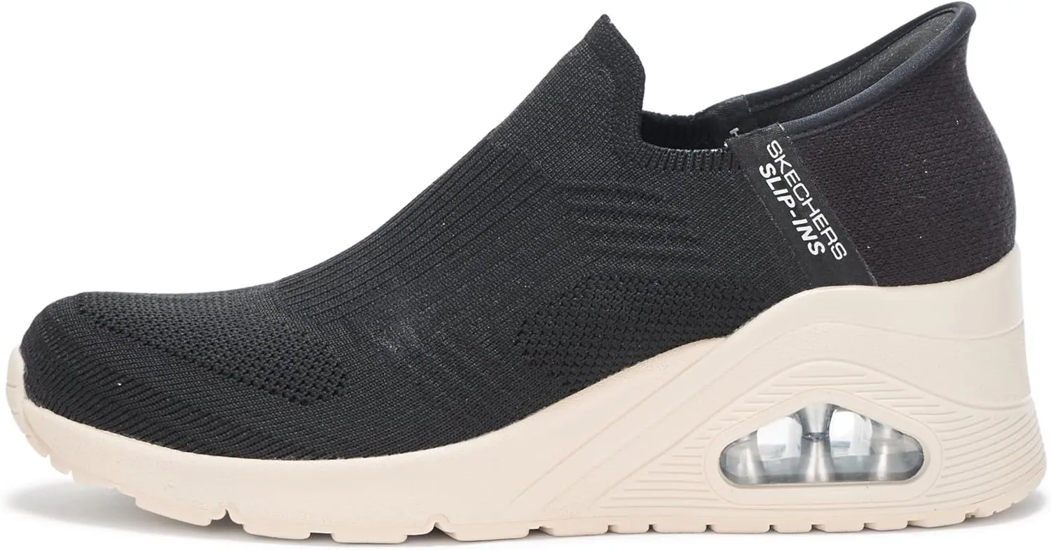 Skechers Women's Uno Wedge-Kickin' Knit Hands Free Slip-ins Sneaker