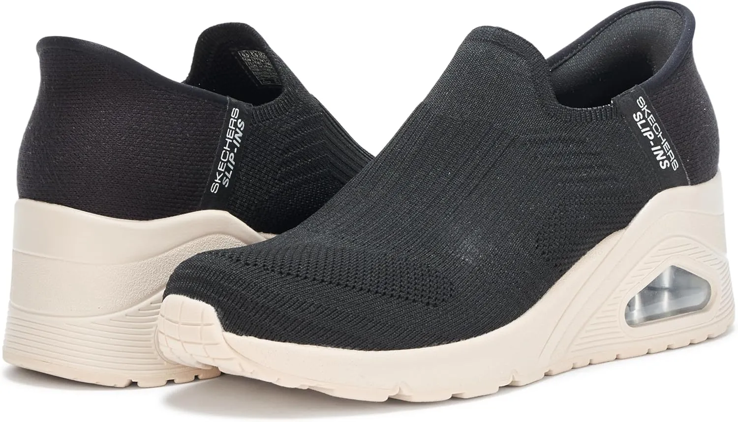 Skechers Women's Uno Wedge-Kickin' Knit Hands Free Slip-ins Sneaker