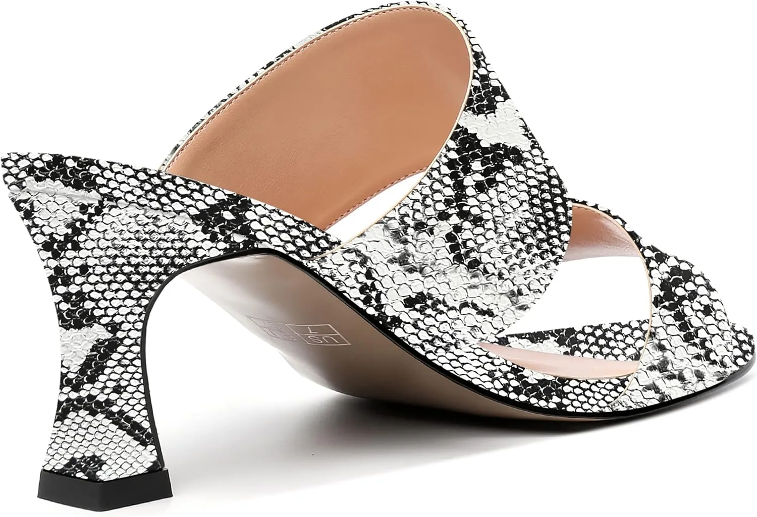 SKYSTERRY Women's Patent Open Toe Round Toe Dress Office Slip On Spool Mid Heel Pumps Shoes 2.5 Inch