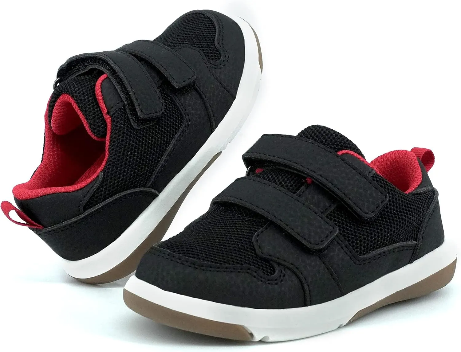 SKYWHEEL Toddler Boys Girls Tennis Shoes Kids Slip On Barefoot Shoes Wide Casual Walking Running Sneakers for Little Kids